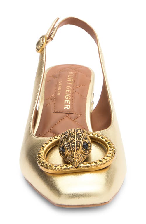 Kurt Geiger London Chelsea Slingback Pump In Gold