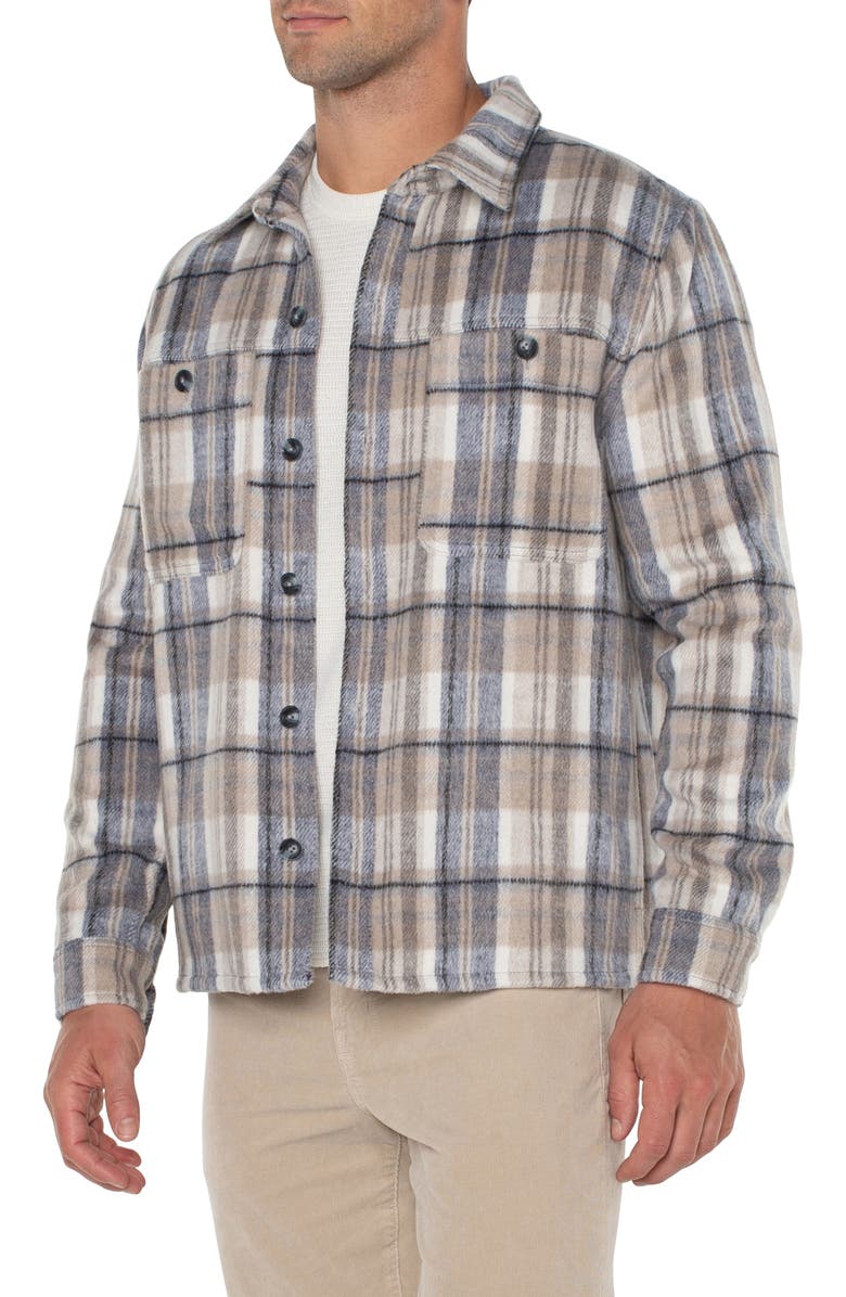 Liverpool Los Angeles Plaid Shirt Jacket, Alternate, color, 