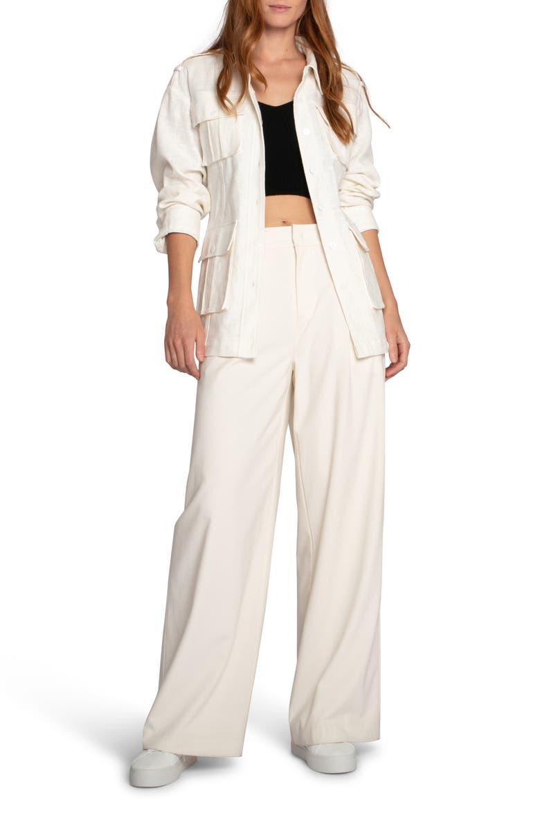 Belle & Bloom Still Storm Belted Cotton & Linen Jacket, Alternate, color, Cream