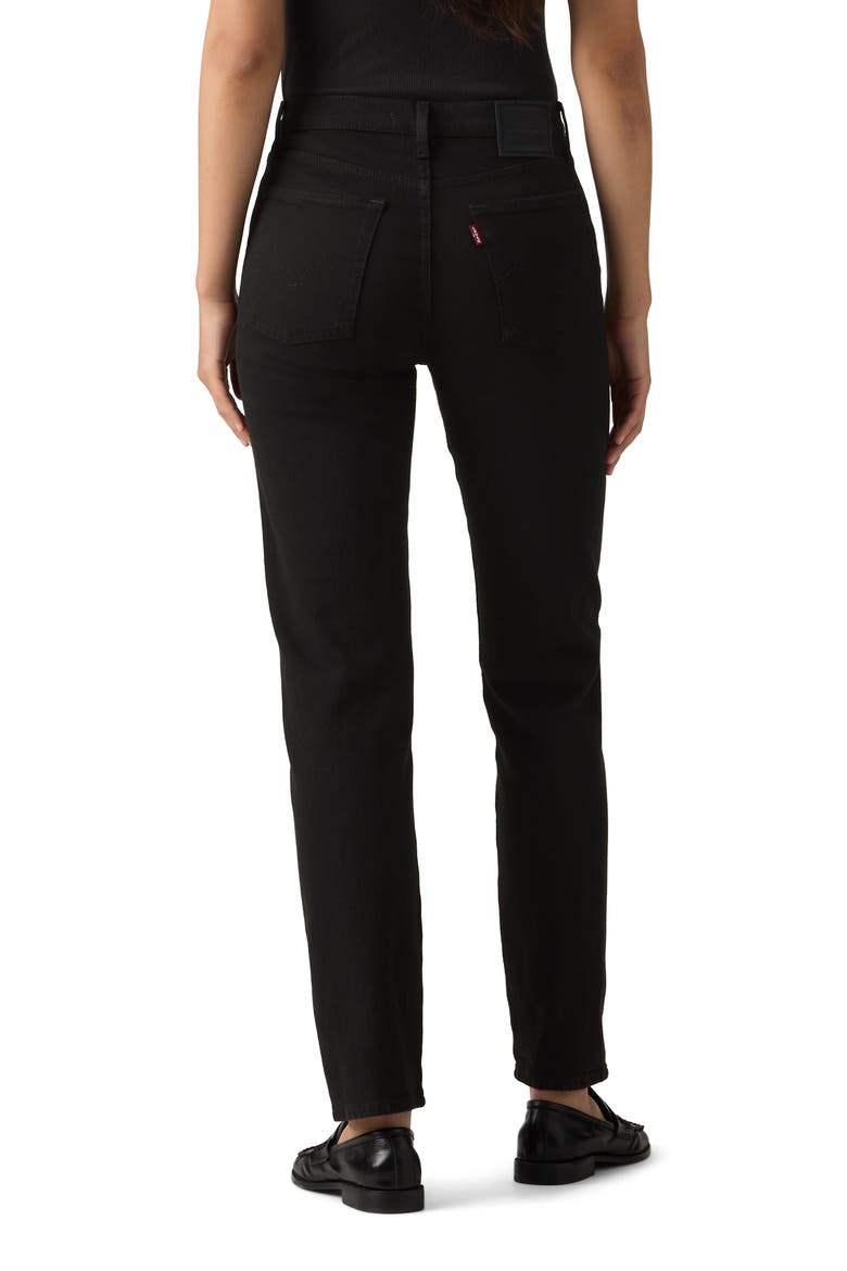 Levi's® Wedgie High Waist Straight Jeans, Alternate, color, BLACK SPROUT