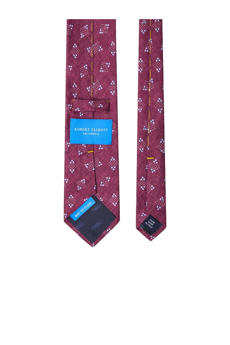 Robert Geometric Print Best of Class Necktie, Alternate, color, Red