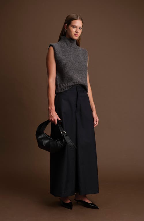 Deluc Martin Pleated Wide Leg Pants In Black