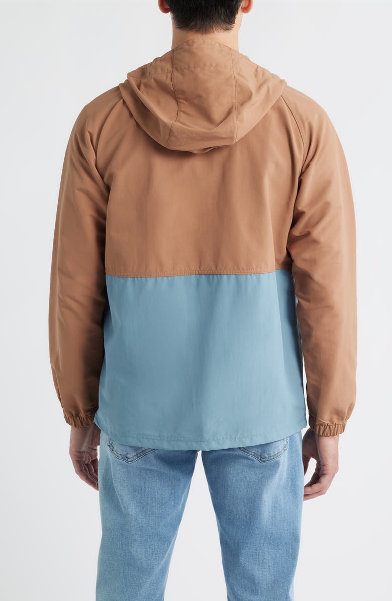 L.L.Bean Mountain Classic Water Resistant Colorblock Anorak, Alternate, color, Golden Ash/Cadet Blue