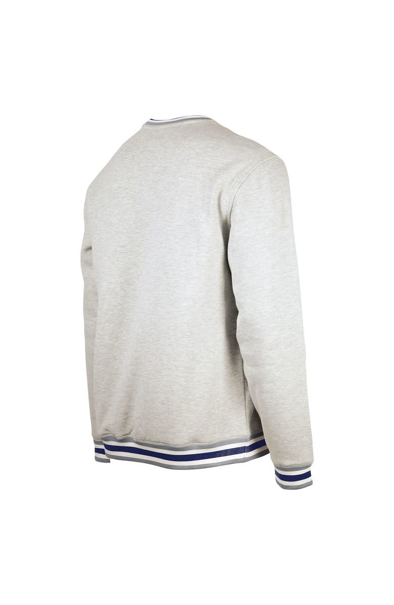 New Era Men's New Era Heather Gray Chicago Cubs Throwback Classic Pullover Sweatshirt, Alternate, color, 