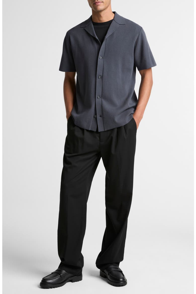 Milano Knit Cabana Short Sleeve Button-Up Shirt, Alternate, color, STUDIO