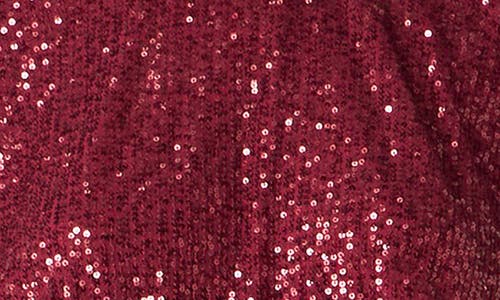 Shop Endless Rose Sequin Shoulder Pad Top In Bordeaux