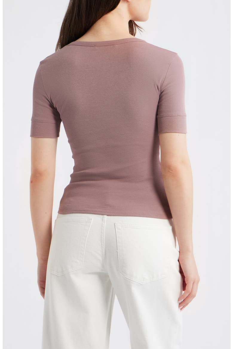 Camiseta Louise Semisheer Cotton Rib T-Shirt, Alternate, color, LIGHT/ PASTEL PURPLE
