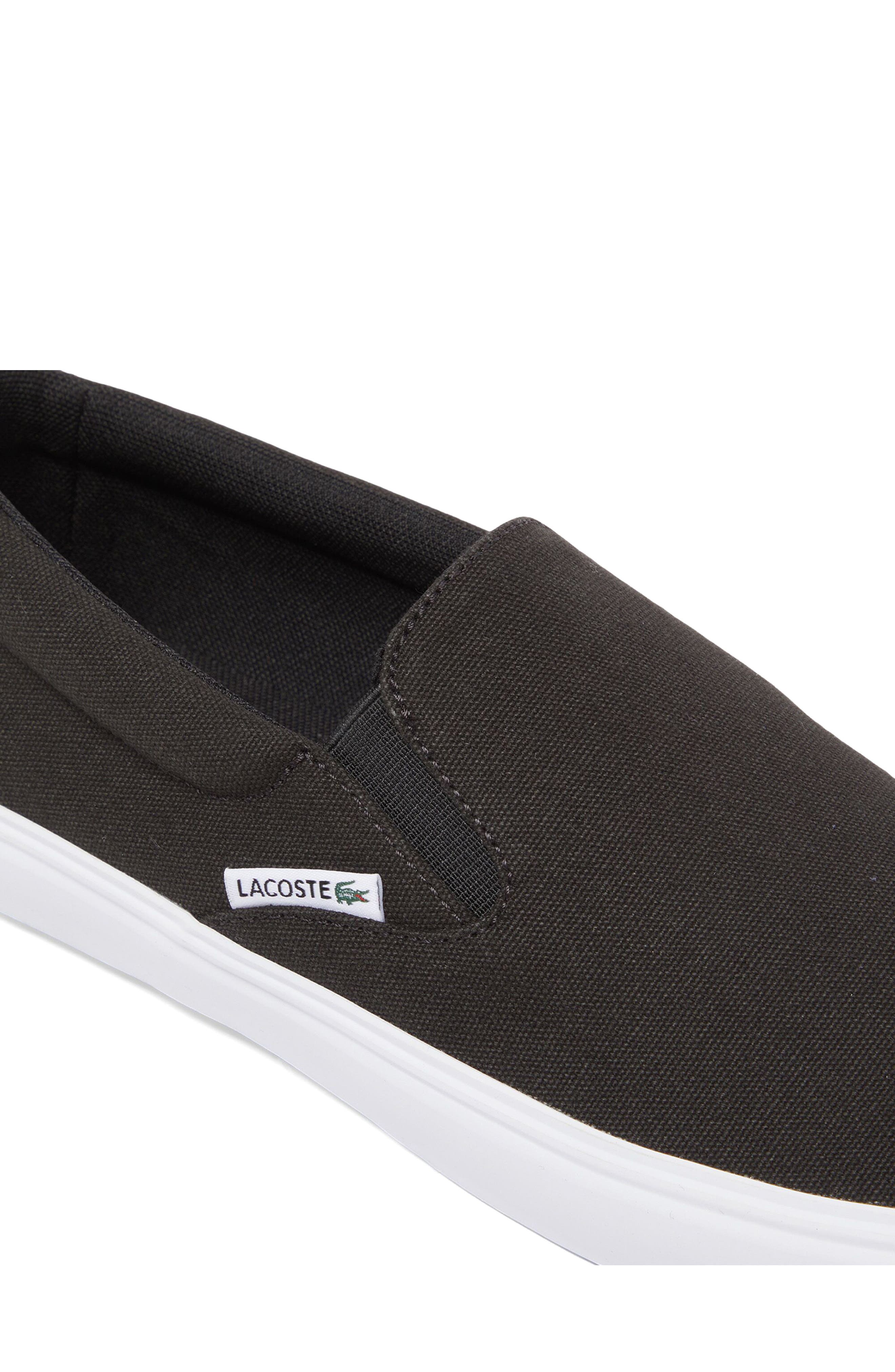 Lacoste Slip-On Sneaker, Alternate, color, Black/ White