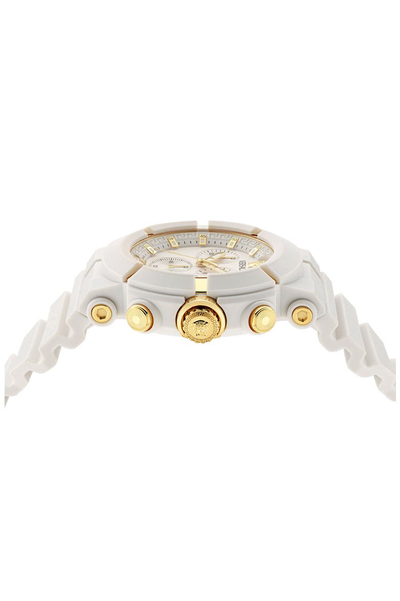 Real Active Chronograph Bracelet Watch, 45mm, Alternate, color, WHITE ECOCERAMIC