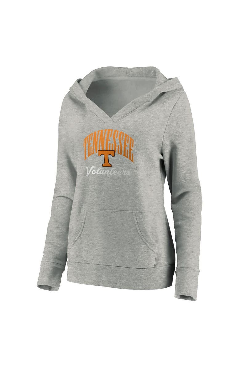 FANATICS Women's Fanatics  Gray Tennessee Volunteers Victory Script V-Neck Pullover Hoodie, Alternate, color, Gray