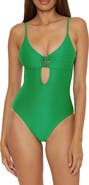 Becca Luxe Metallic One-Piece Swimsuit