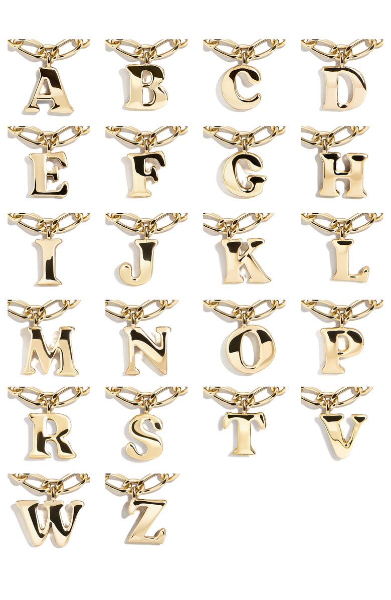 BaubleBar Annika Initial Bracelet, Alternate, color, Gold - B