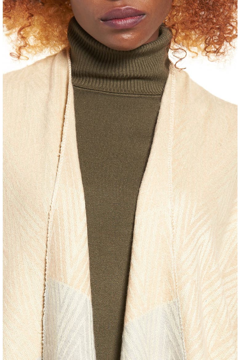 Chevron Capelet, Alternate, color, BEIGE