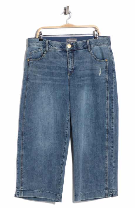 Democracy Double Side Seam Wide Leg Crop Jeans
