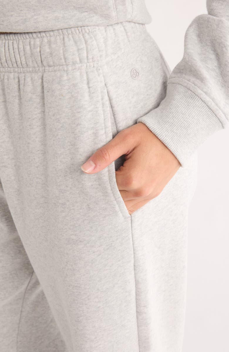 Zella Ultracozy Fleece Straight Leg Sweatpants, Alternate, color, Grey Light Heather