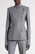 McQueen Asymmetric Wool Jacket