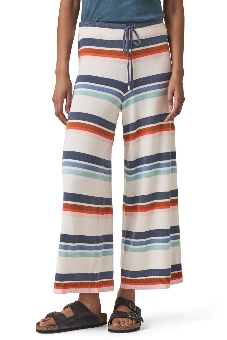Polly Stripe Crop Sweater Knit Pants, Main, color, MSTNE MLTI STP