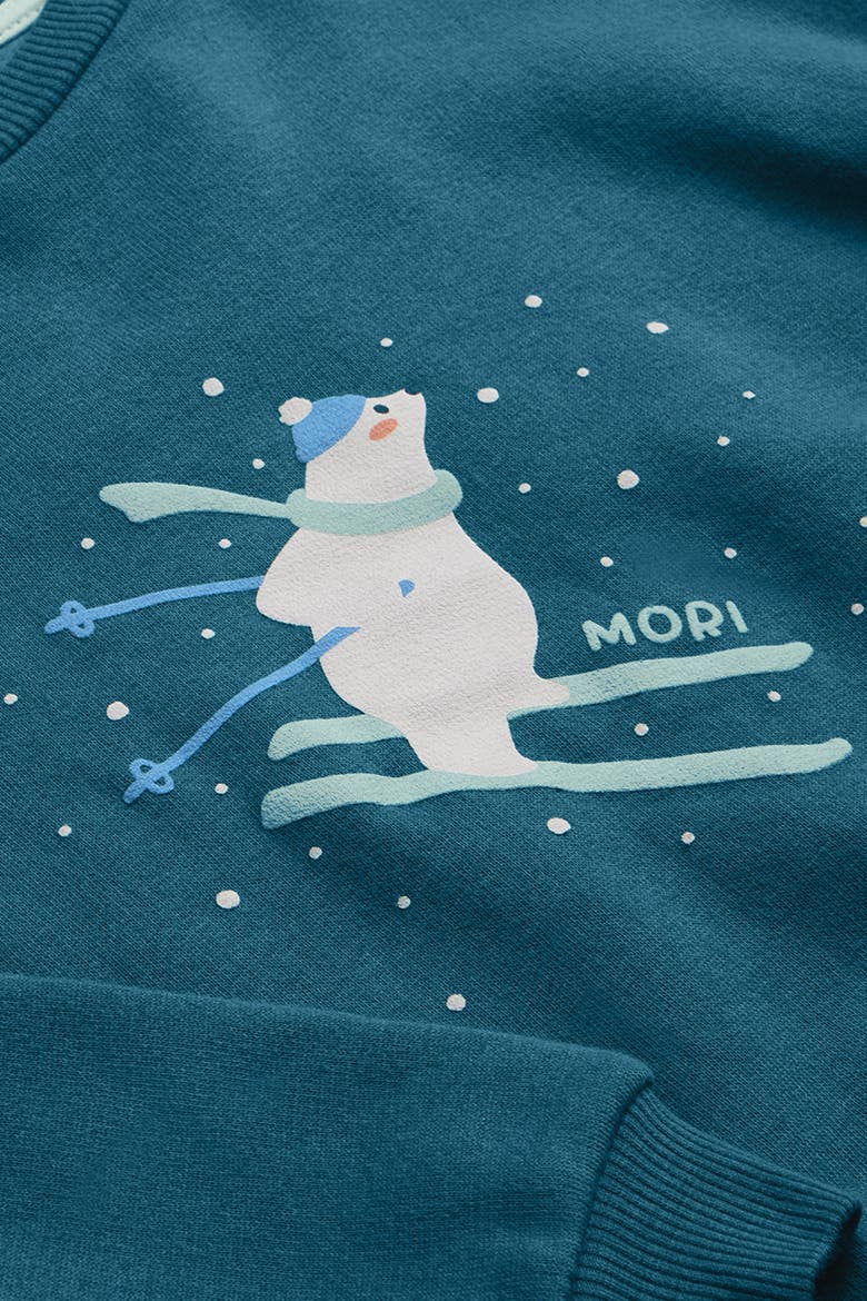 Ski Oversized Sweatshirt, Alternate, color, Teal