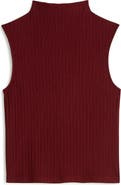 Madewell Mock Neck Sleeveless Rib Top