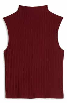 Madewell Mock Neck Sleeveless Rib Top