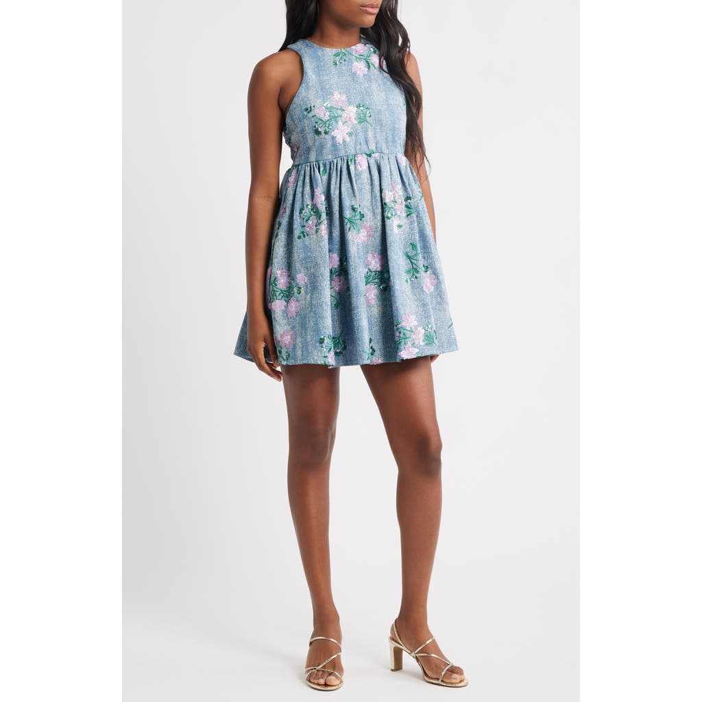 Sister Jane Azul Sequin Minidress In Blue