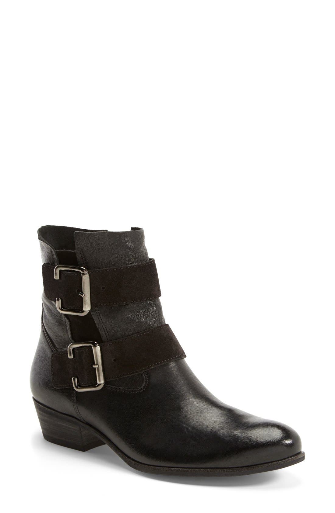 Paul Green 'Denver' Belted Biker Boot, Main, color, 