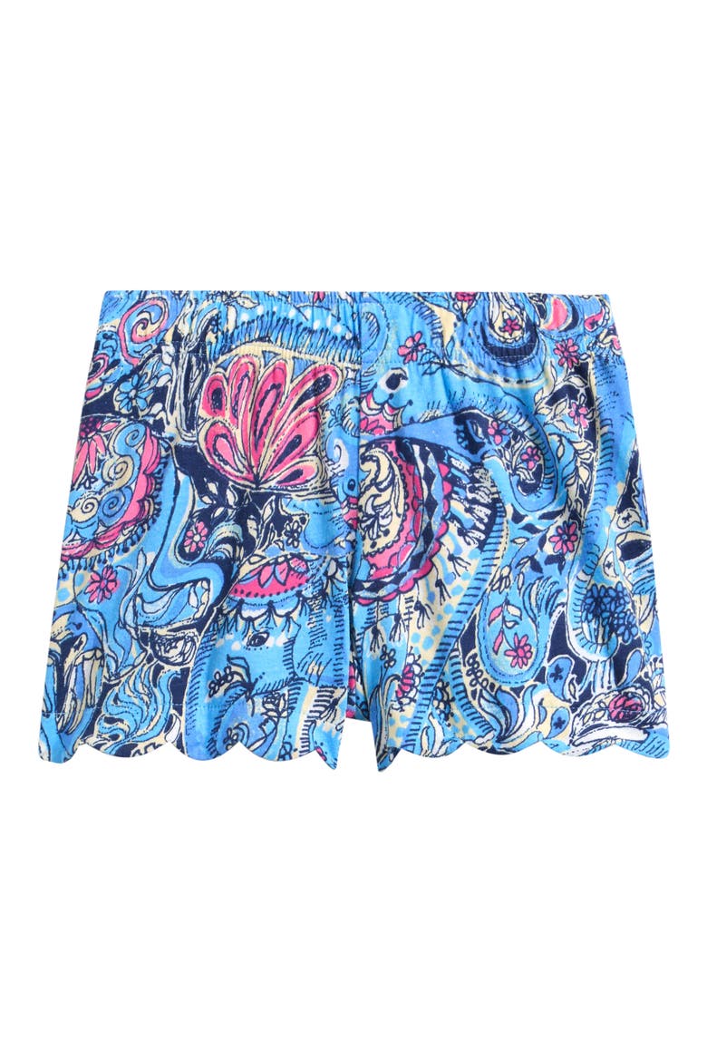 Kids' Mini Leva Scalloped Shorts, Main, color, MULTI PAISLEY PARADE