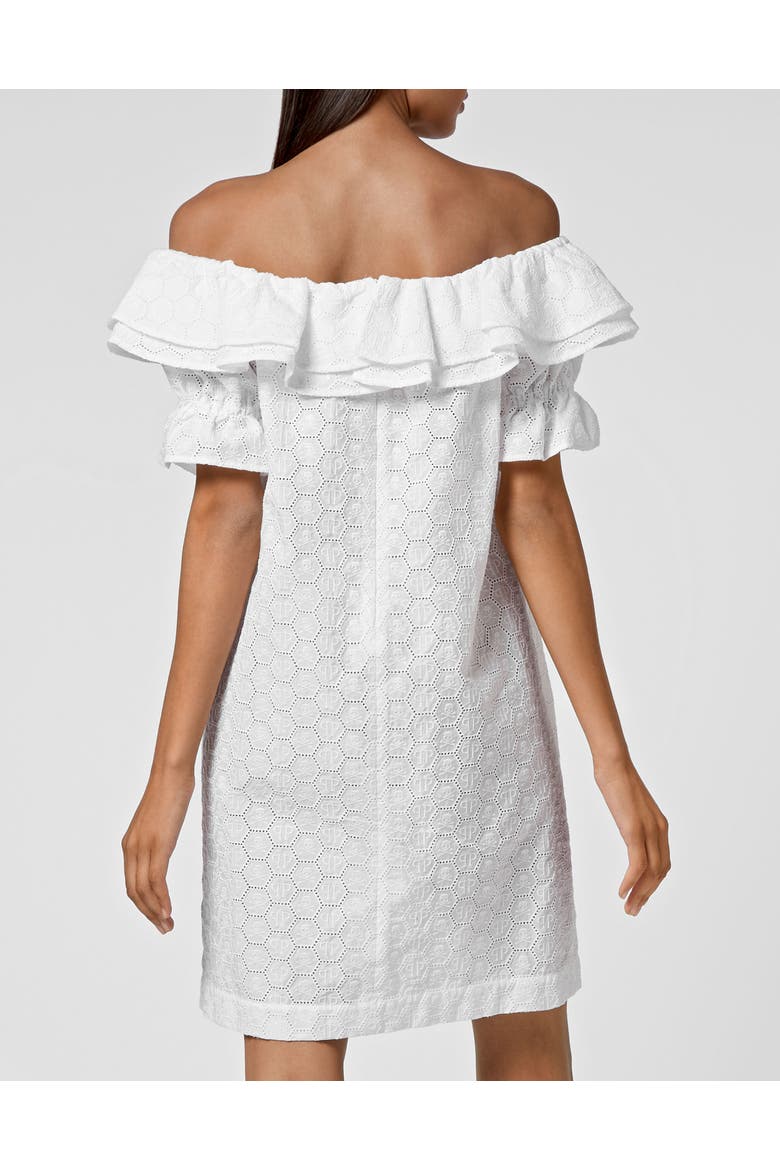 Sangallo Short Dress Lace Women, Alternate, color, white