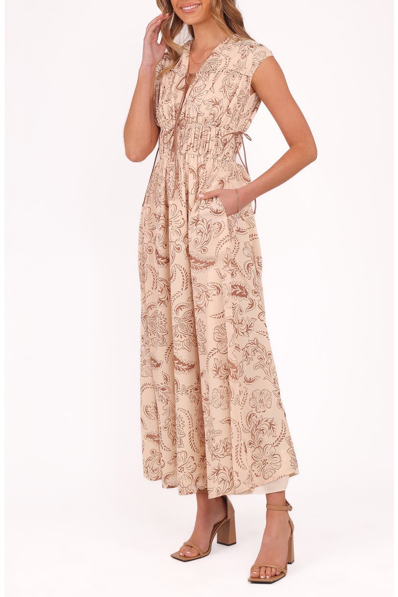 Safira Paisley Floral Maxi Dress, Alternate, color, BROWN PAISLEY