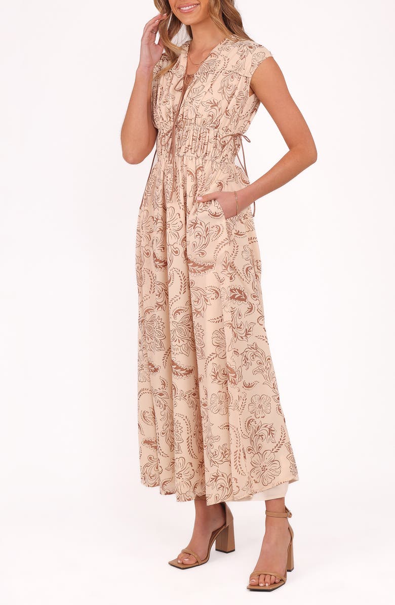 Petal & Pup Safira Paisley Floral Maxi Dress, Alternate, color, Brown Paisley