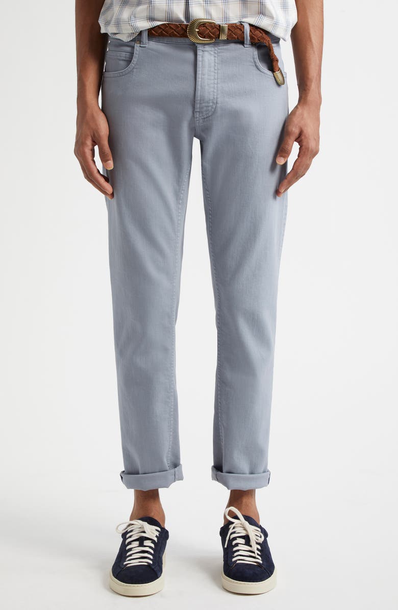 Eleventy Slim Leg Stretch Jeans, Main, color, 08 Denim