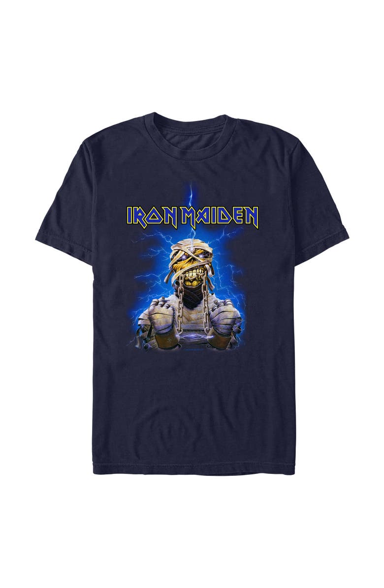 Iron Maiden Men's Iron Maiden Powerslave Mummy Graphic T-Shirt, Main, color, Navy Blue