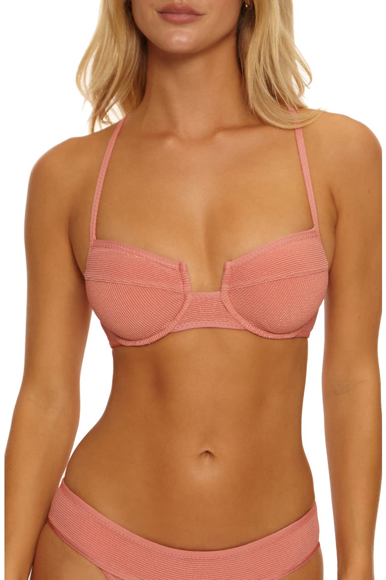 Como Underwire Bikini Top, Main, color, BLUSH