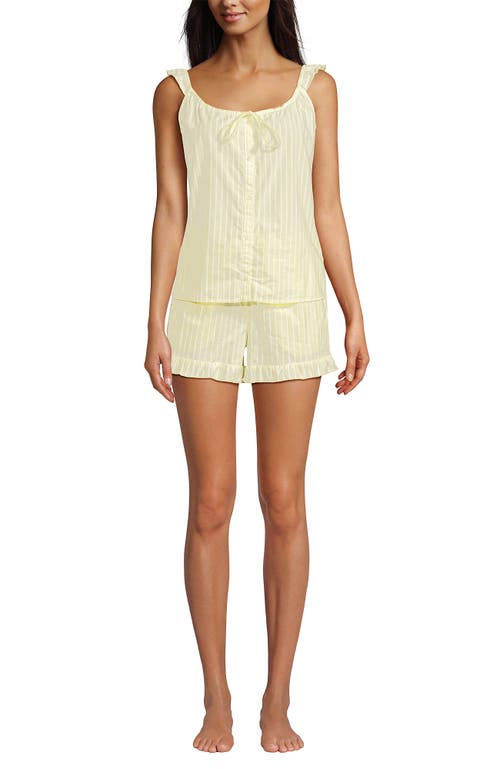 Lands' End Poplin 2 Piece Pajama Set