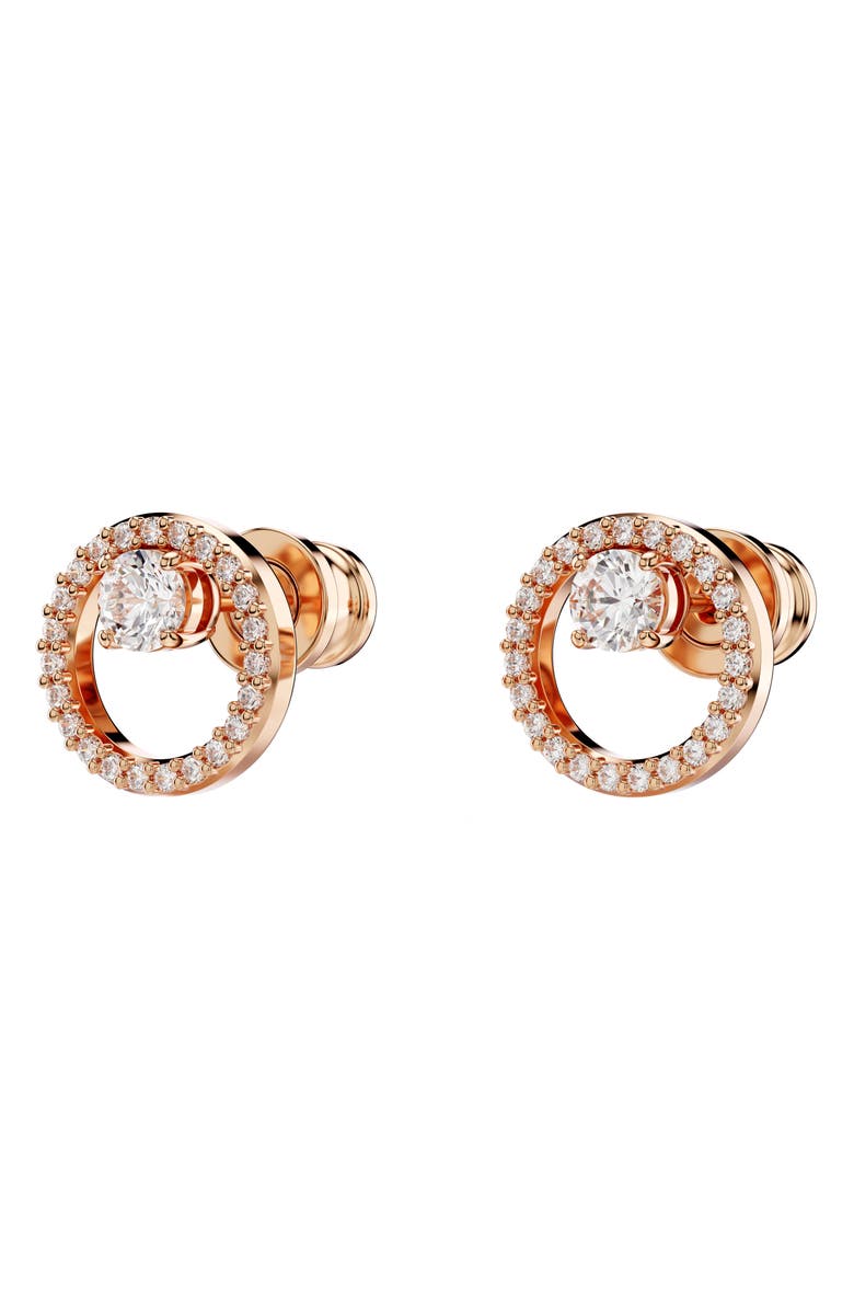 Swarovski Constella Drop Earrings, Alternate, color, Rose Gold
