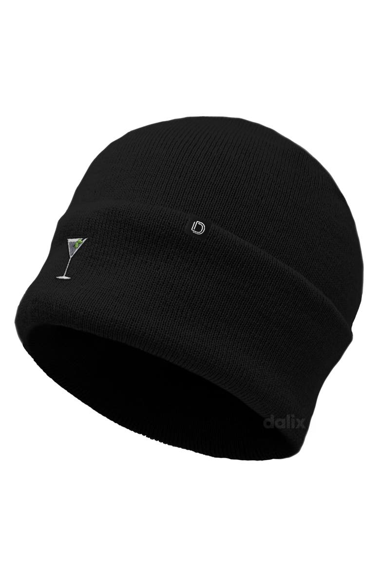 Dalix Martini Beanie Cap, Alternate, color, Black