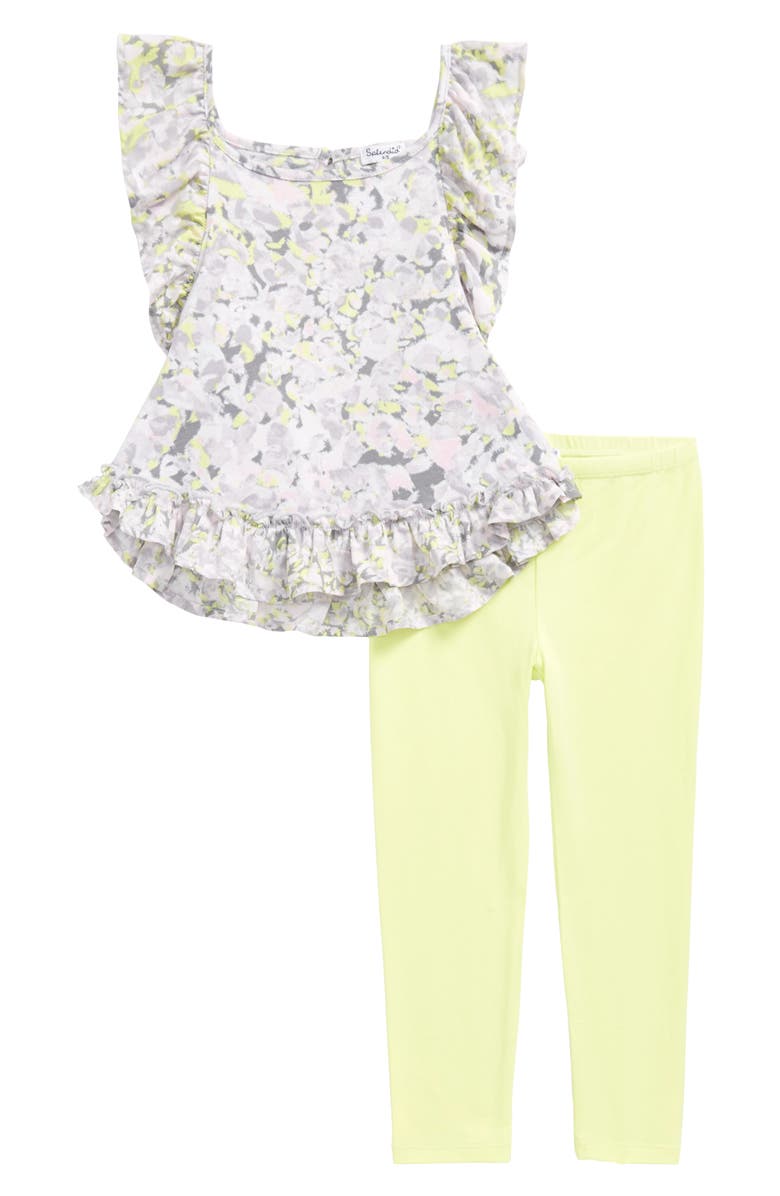 Splendid Print Ruffle Tank & Leggings Set, Main, color, 