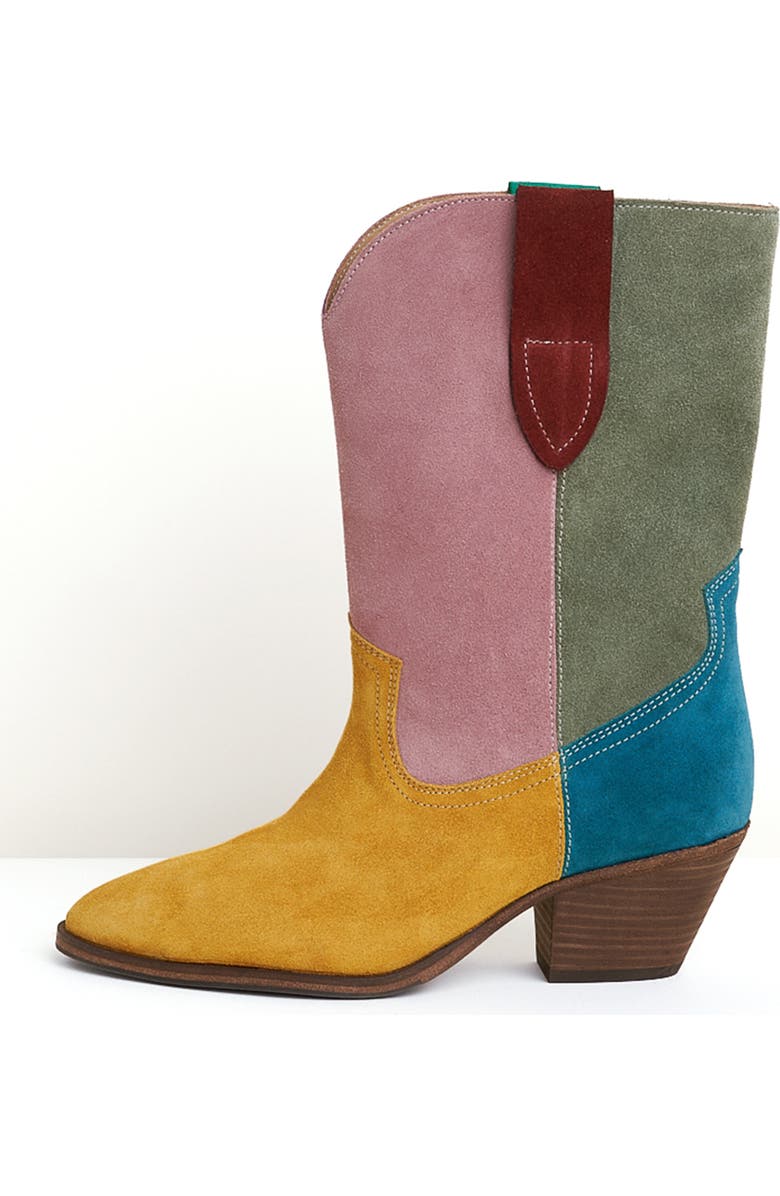 Charlotte Stone Roberta Multicolor Western Boot, Alternate, color, Casita