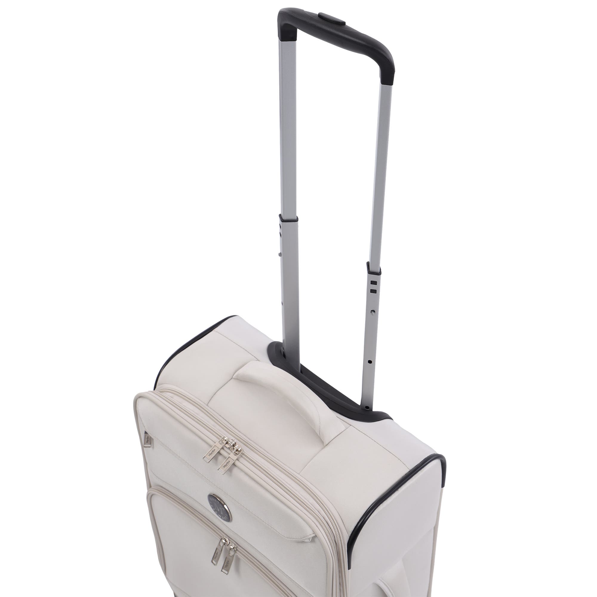 MARTHA STEWART 3-Piece Softside Luggage Set - 22" Carry-On, 27" Medium, 31" Large - 8 Spinner Wheels, Expandable Softshell, Alternate, color, Light Grey