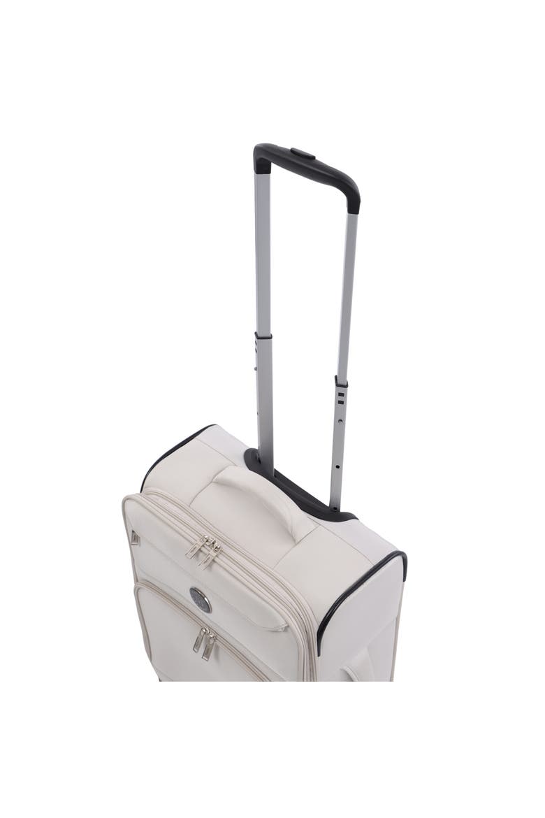 22" Softside Carry-On Luggage - Expandable Spinner with 8 Wheels & Front Zip Pockets, Alternate, color, LIGHT GREY