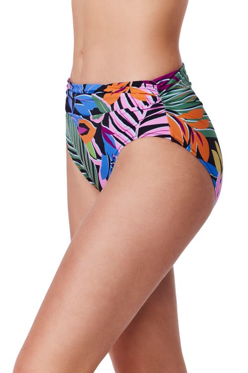 Profile By Gottex Costa Del Sol Shirred High Waist Swim Bottom In Multi