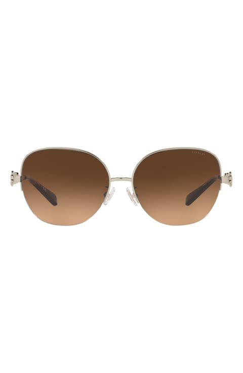 57mm Gradient Square Sunglasses
