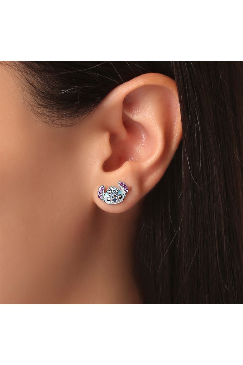 Silver-Plated Stitch Earrings Set - 6 Pairs, Alternate, color, Silver, blue