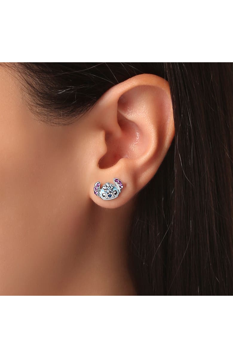 Disney Silver-Plated Stitch Earrings Set - 6 Pairs, Alternate, color, Silver, Blue