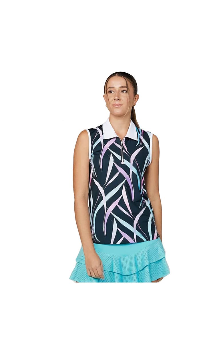 Sofibella Isla Bonita Sleeveless Womens Golf Polo, Main, color, Isla Bonita