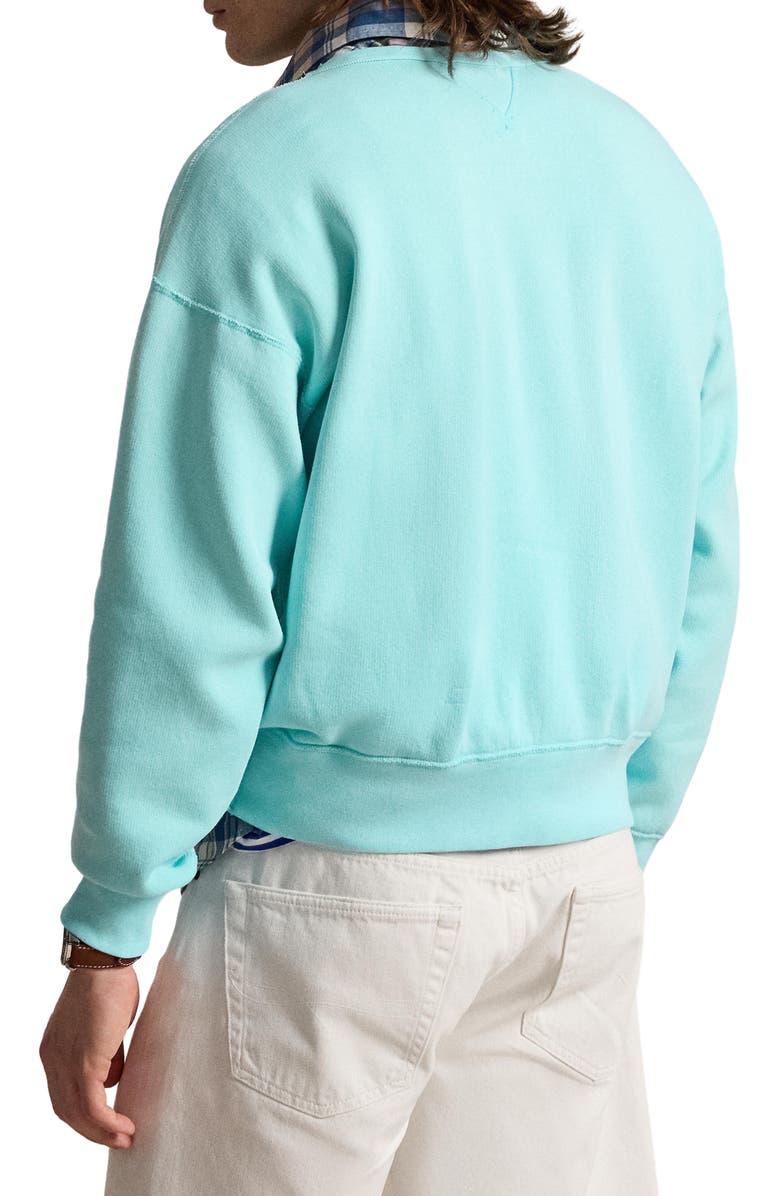Polo Ralph Lauren Vintage Fit Fleece Crewneck Sweatshirt, Alternate, color, Soft Aqua