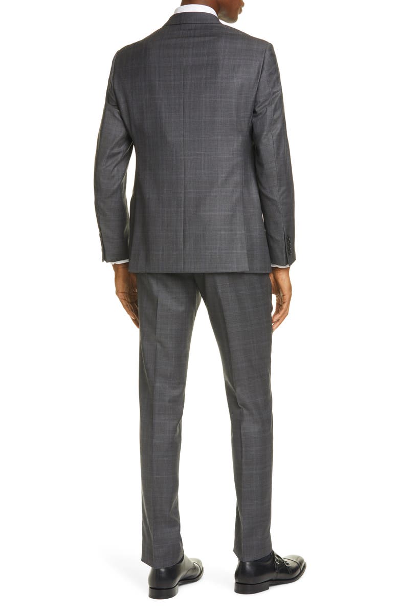 Emporio Armani G Line Trim Fit Plaid Wool Suit, Alternate, color,