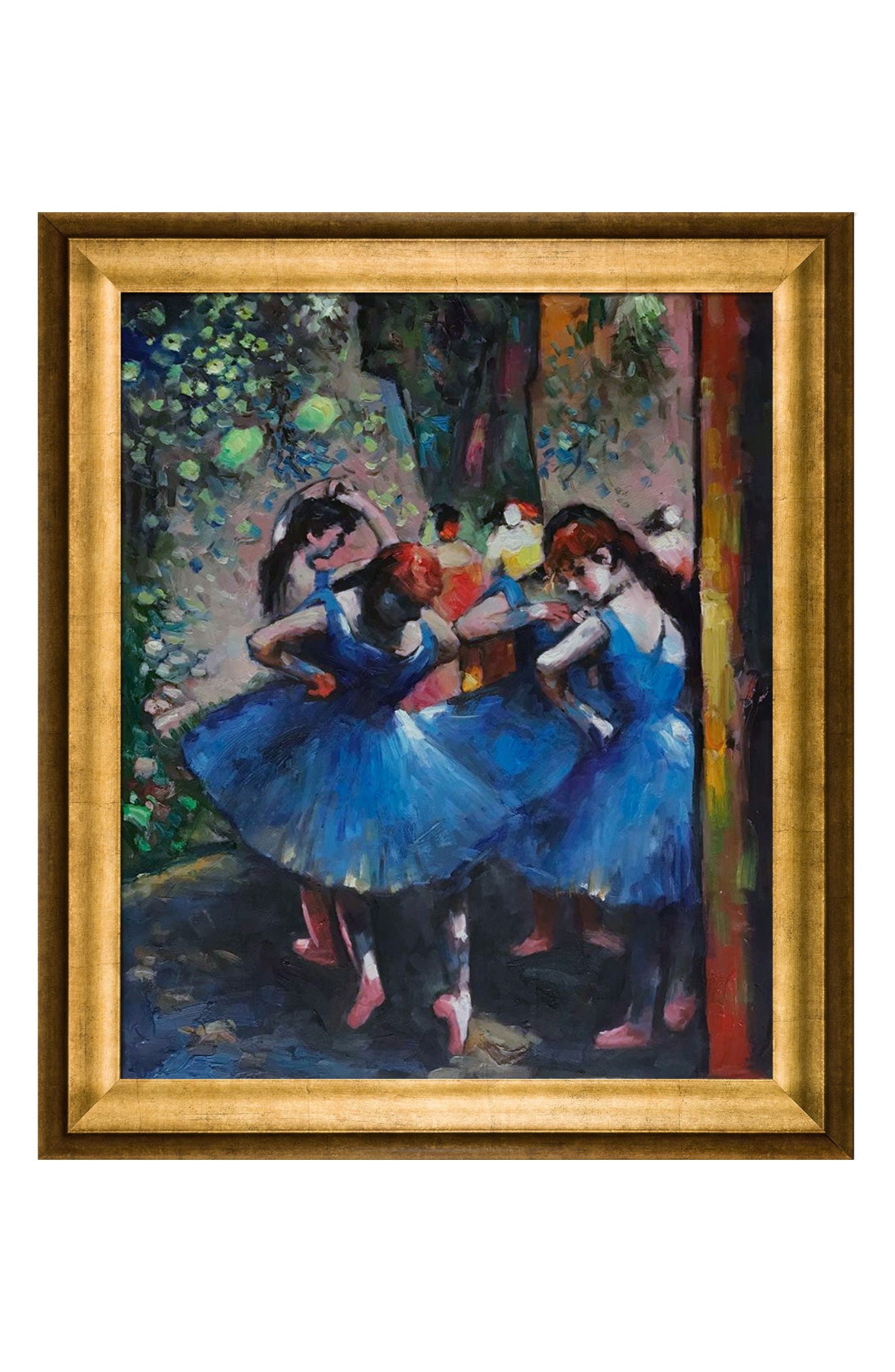 OVERSTOCK ART Dancers in Blue by Edgar Degas Hand Painted Oil ...