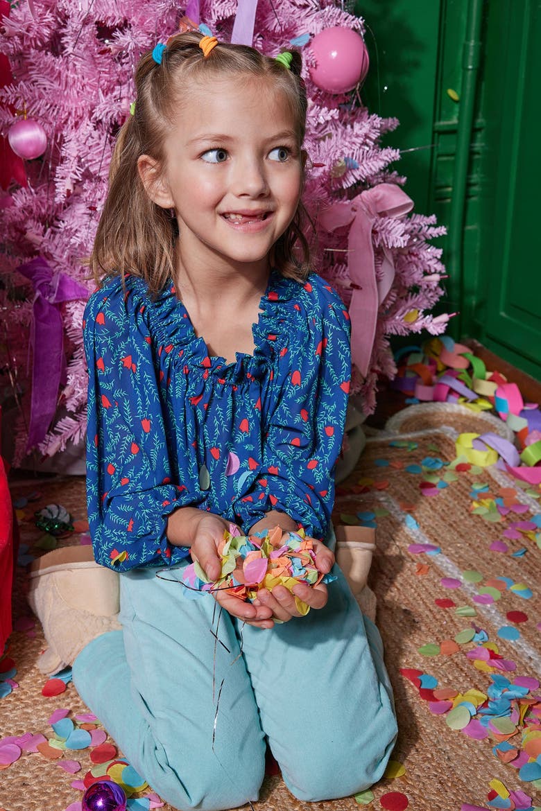 Kids' Velvet Twiggy Pants, Alternate, color, Aqua Velvet