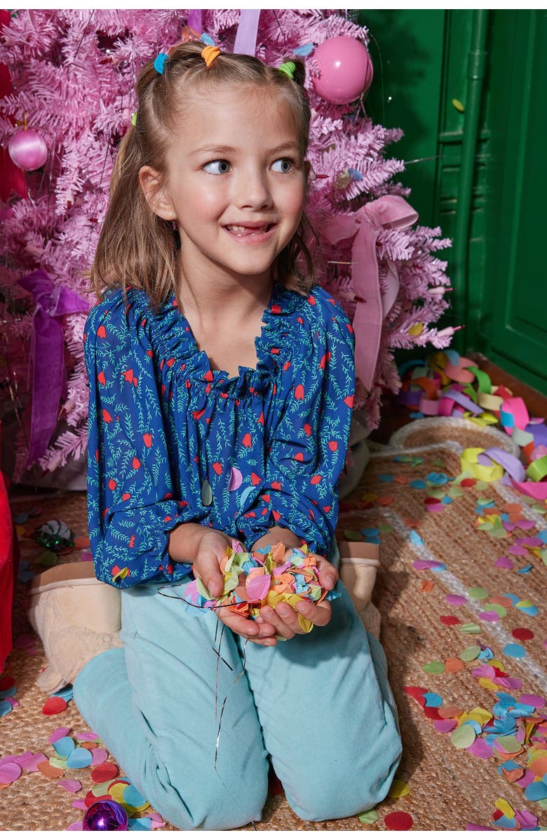 BISBY Kids' Velvet Twiggy Pants, Alternate, color, Aqua Velvet